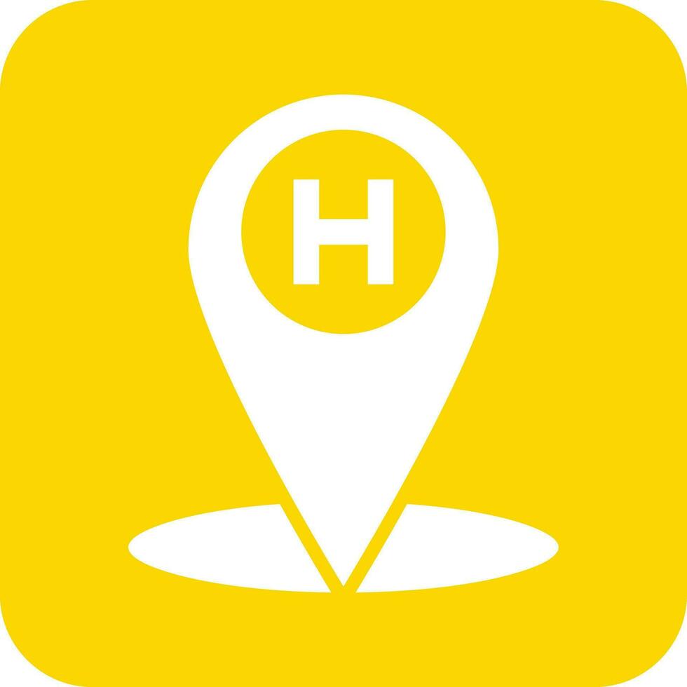 Hospital location Vector Icon Design Illustration