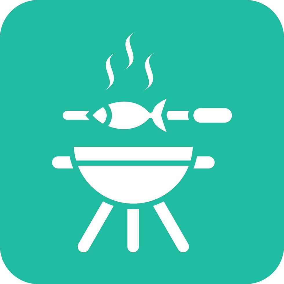 ilustración de diseño de icono de vector de barbacoa