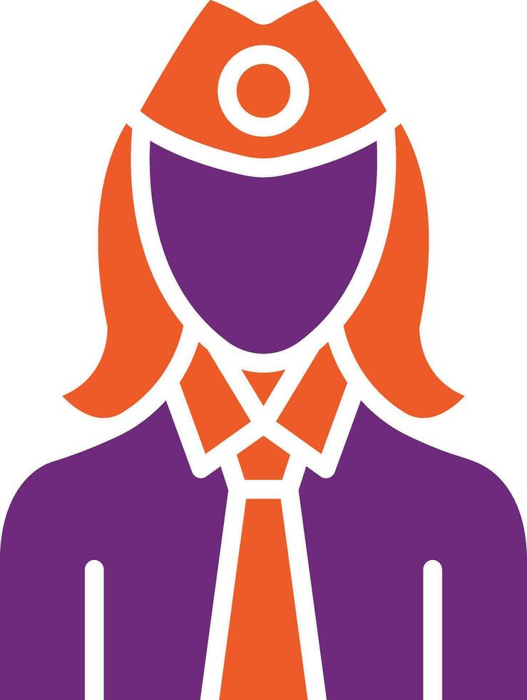 Air hostess Vector Icon Design Illustration