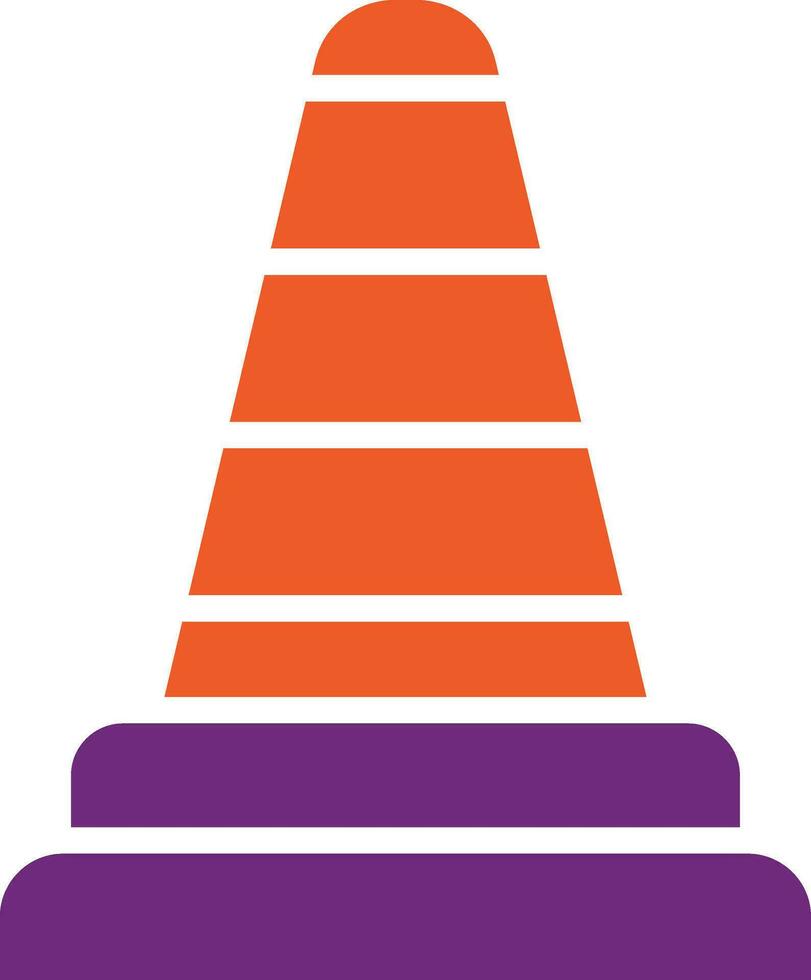 Traffic cone Vector Icon Design Illustration