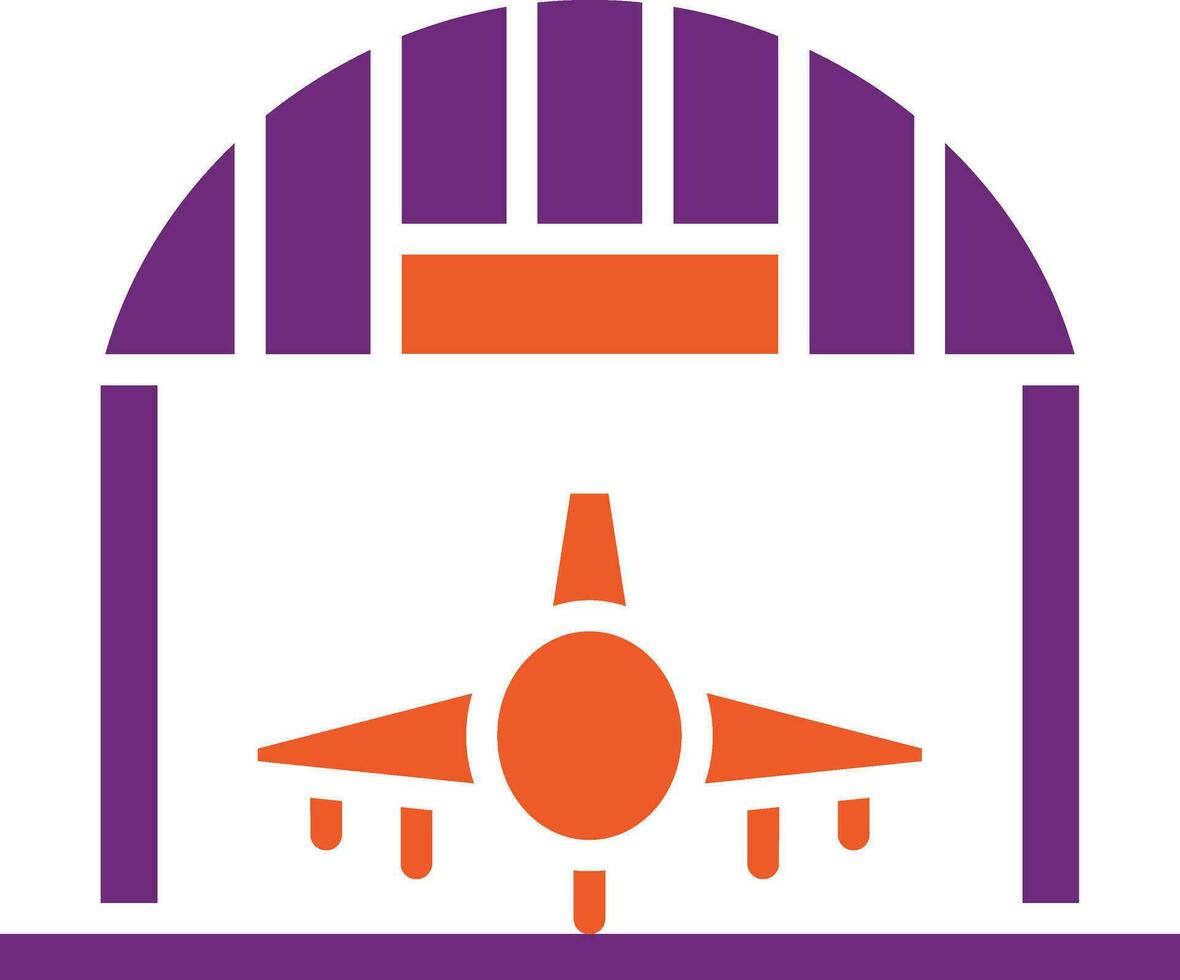 ilustración de diseño de icono de vector de hangar