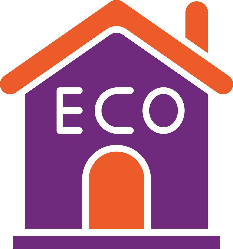 Eco house Vector Icon Design Illustration