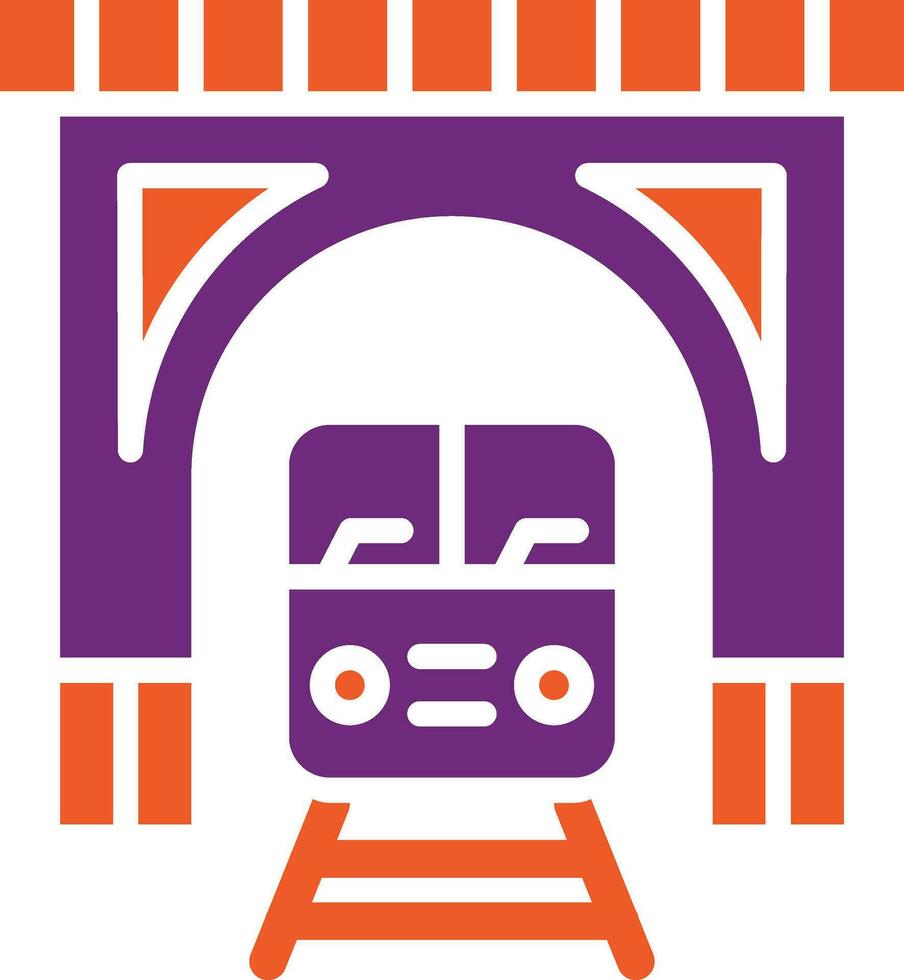 Train tunnel Vector Icon Design Illustration