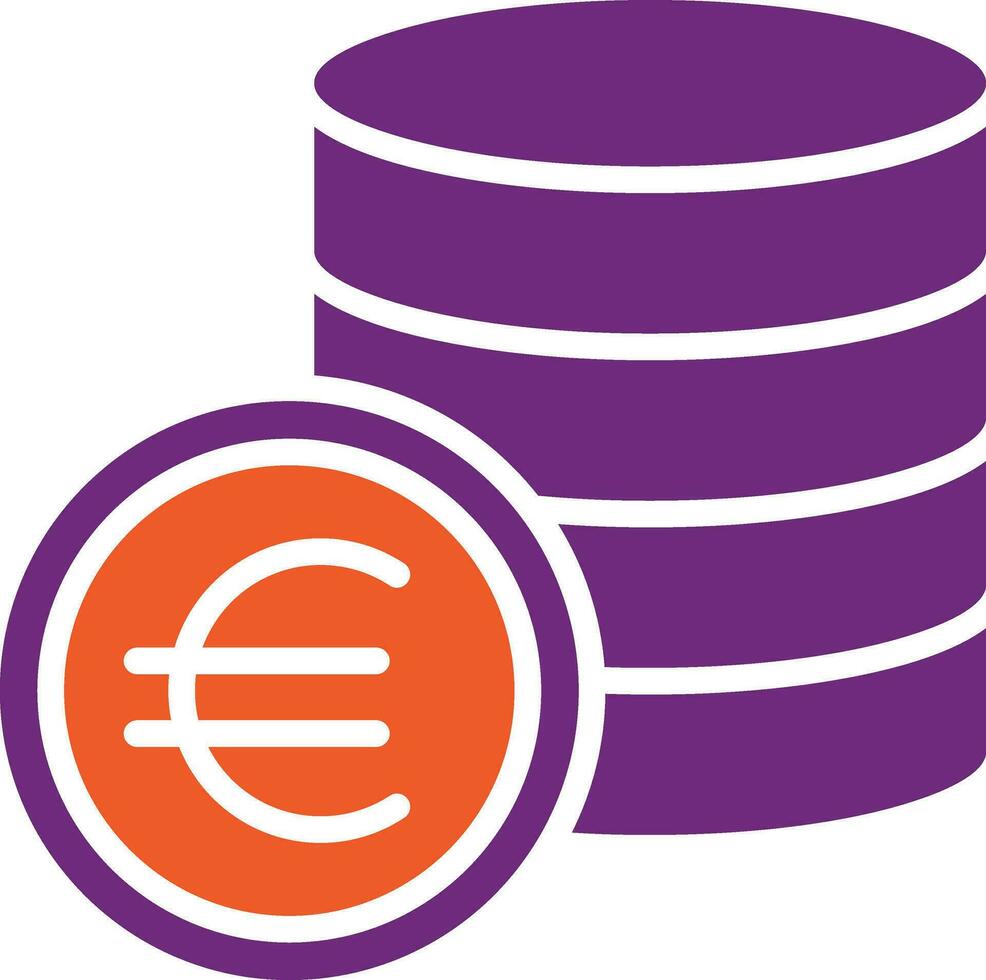 ilustración de diseño de icono de vector de euro