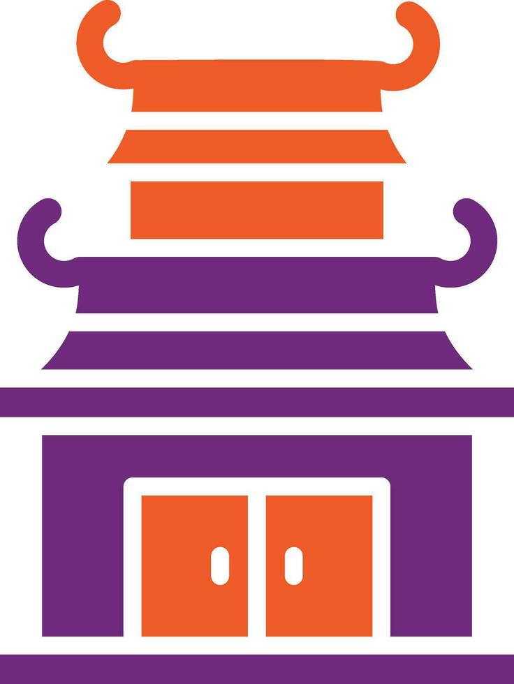 Chinese temple Vector Icon Design Illustration