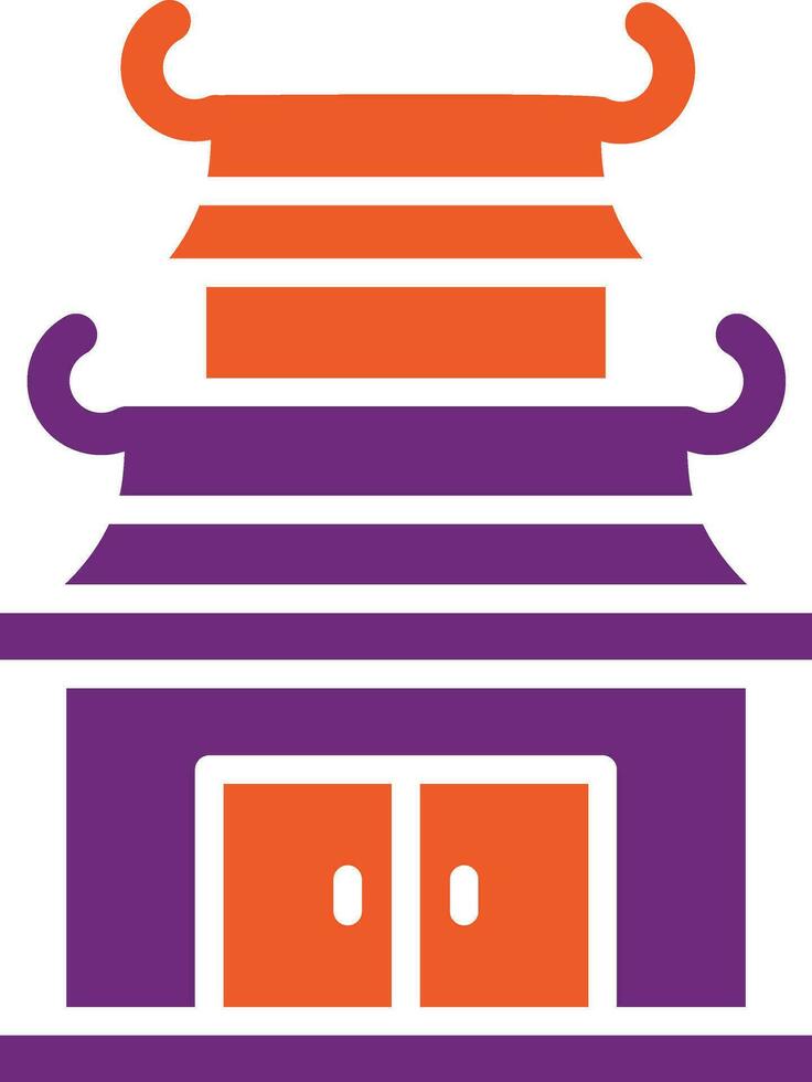 Chinese temple Vector Icon Design Illustration