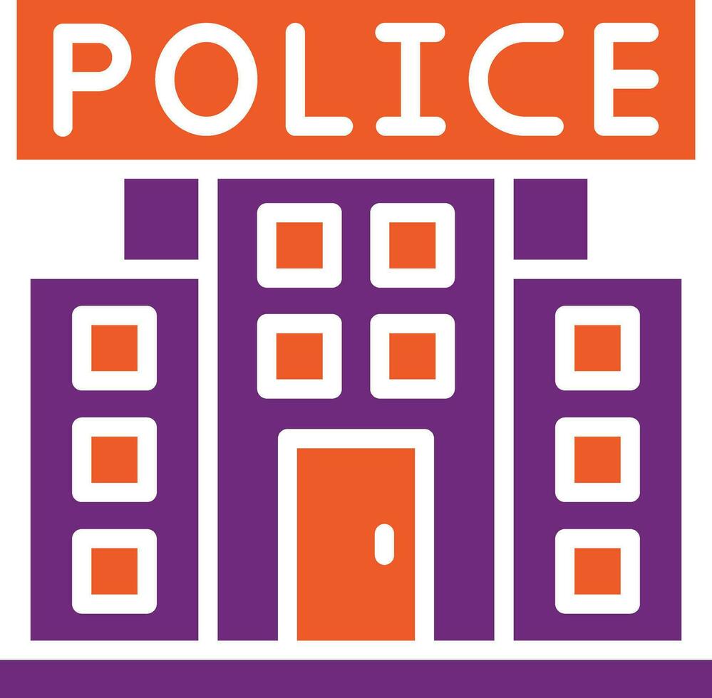 Police station Vector Icon Design Illustration