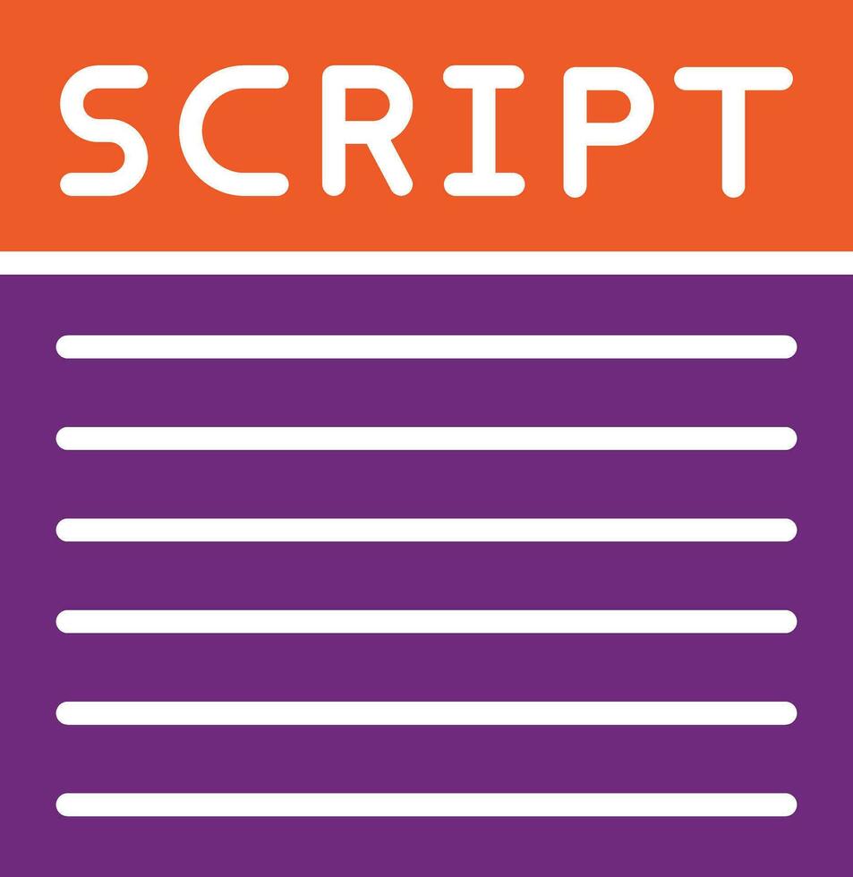 Script Vector Icon Design Illustration