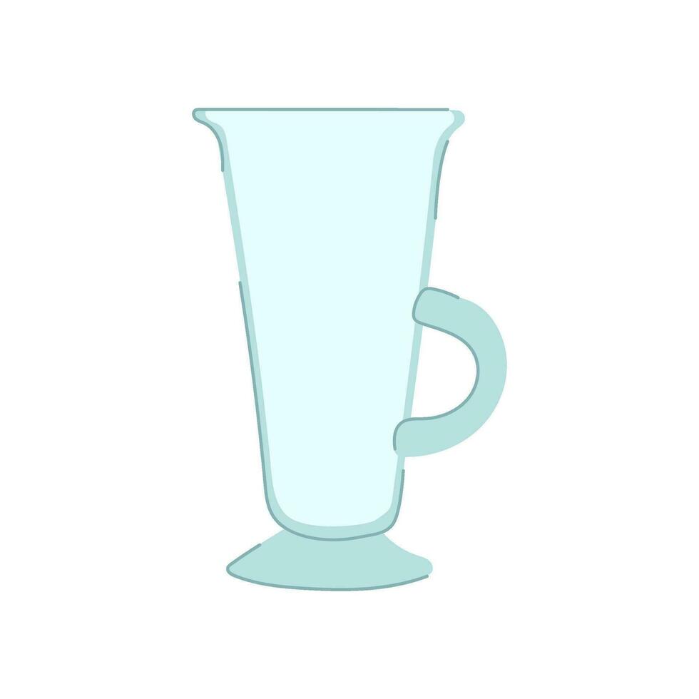 cup coffee glass cartoon vector illustration