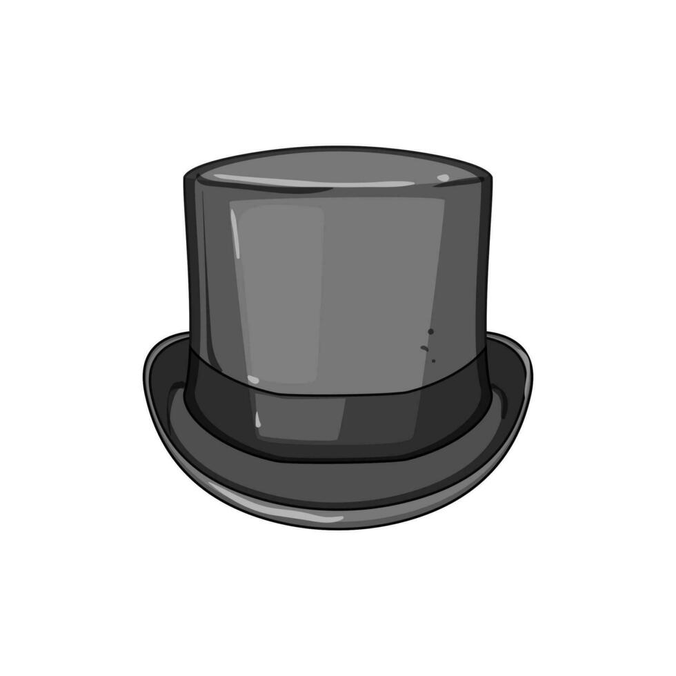 cap cylinder hat cartoon vector illustration