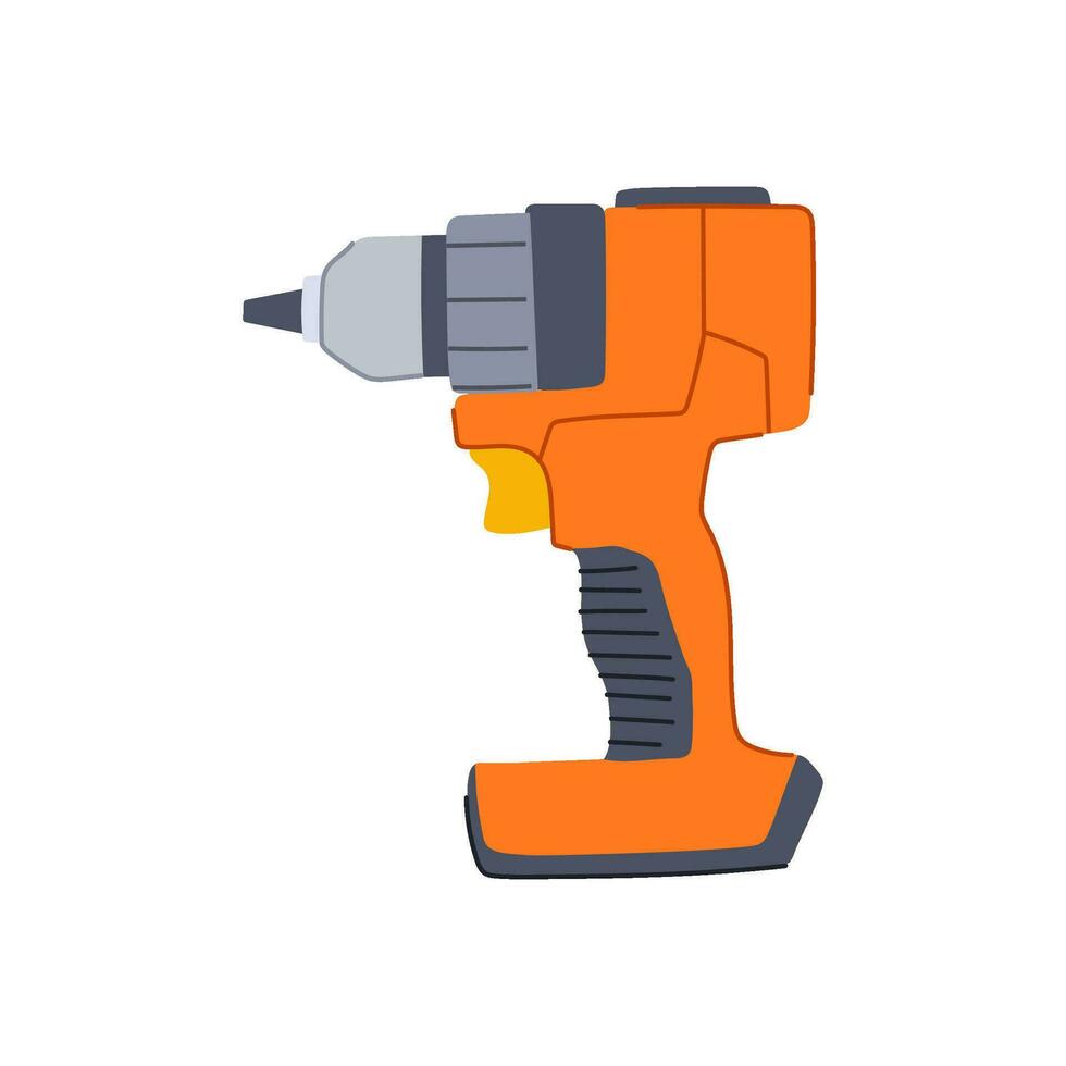 machine drill cartoon vector illustration