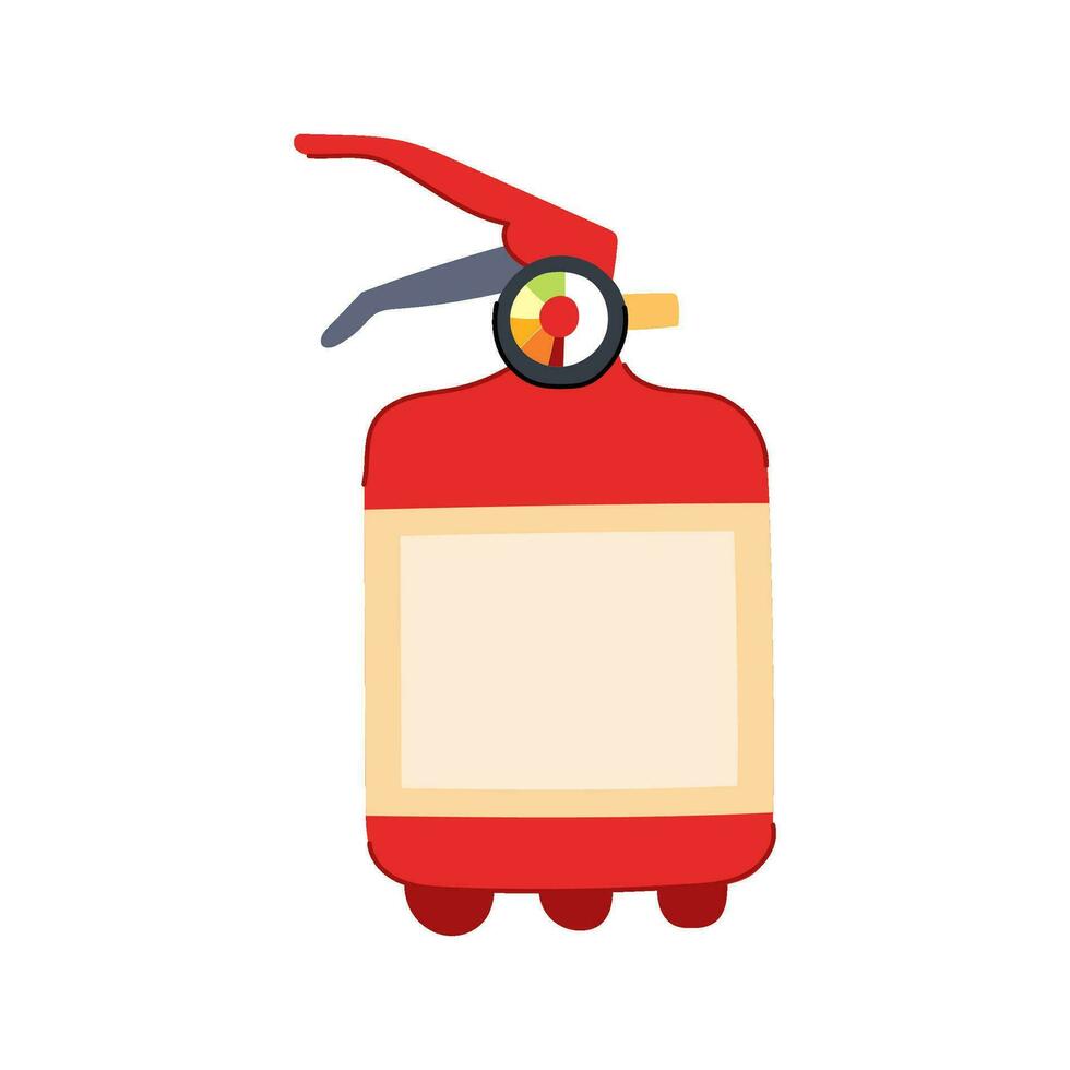 flame fire extinguisher cartoon vector illustration