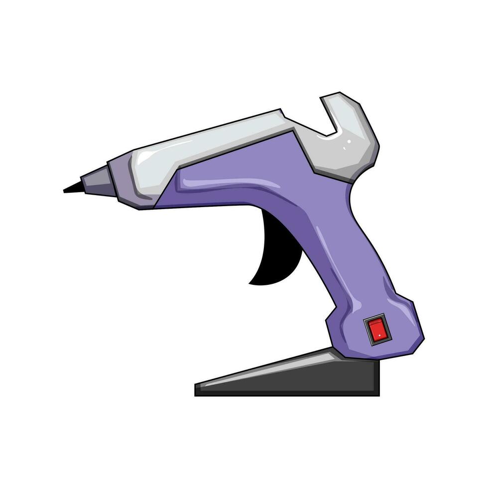 equipment glue gun cartoon vector illustration