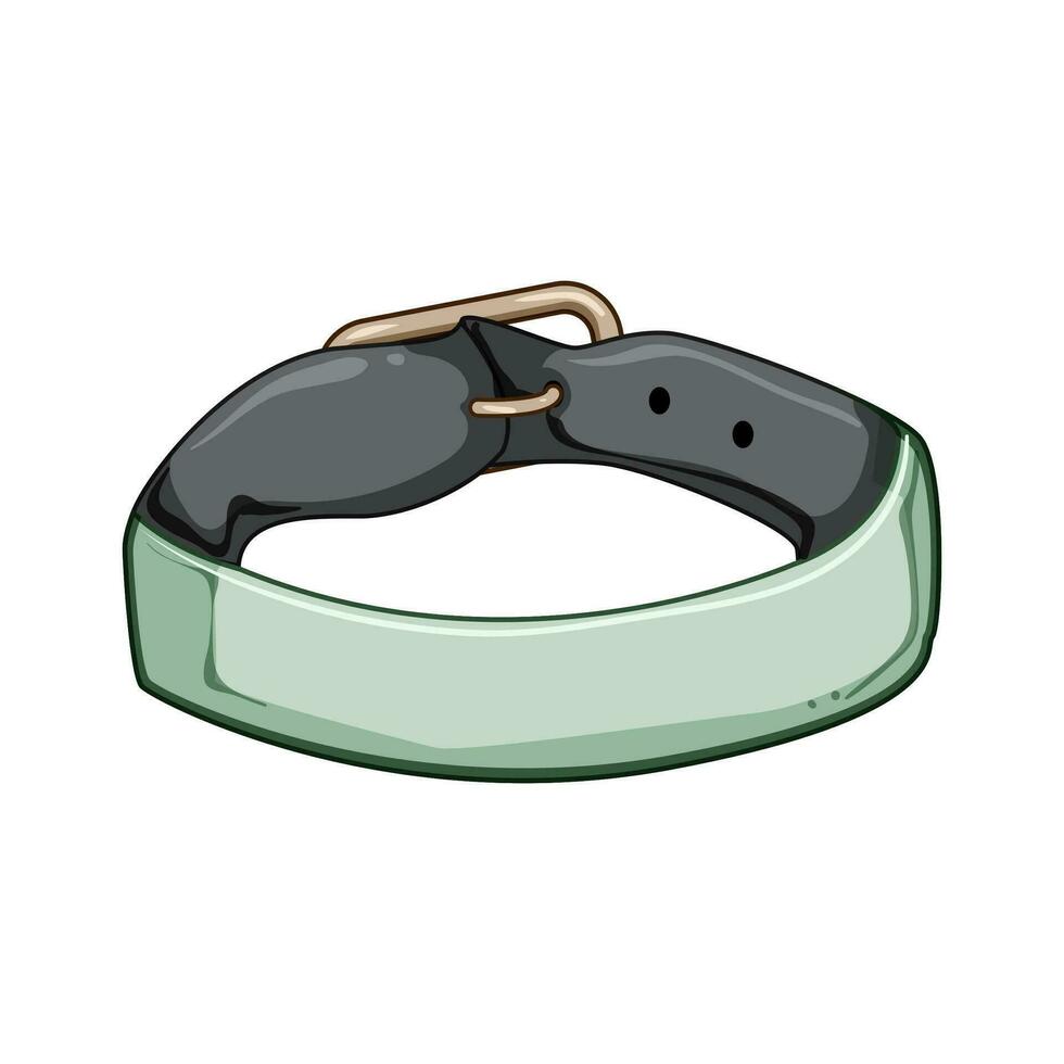 leash pet collar cartoon vector illustration