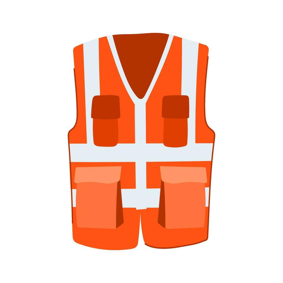 safe safety vest cartoon vector illustration