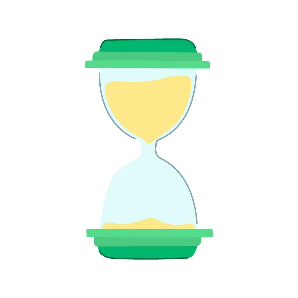 glass sandglass cartoon vector illustration