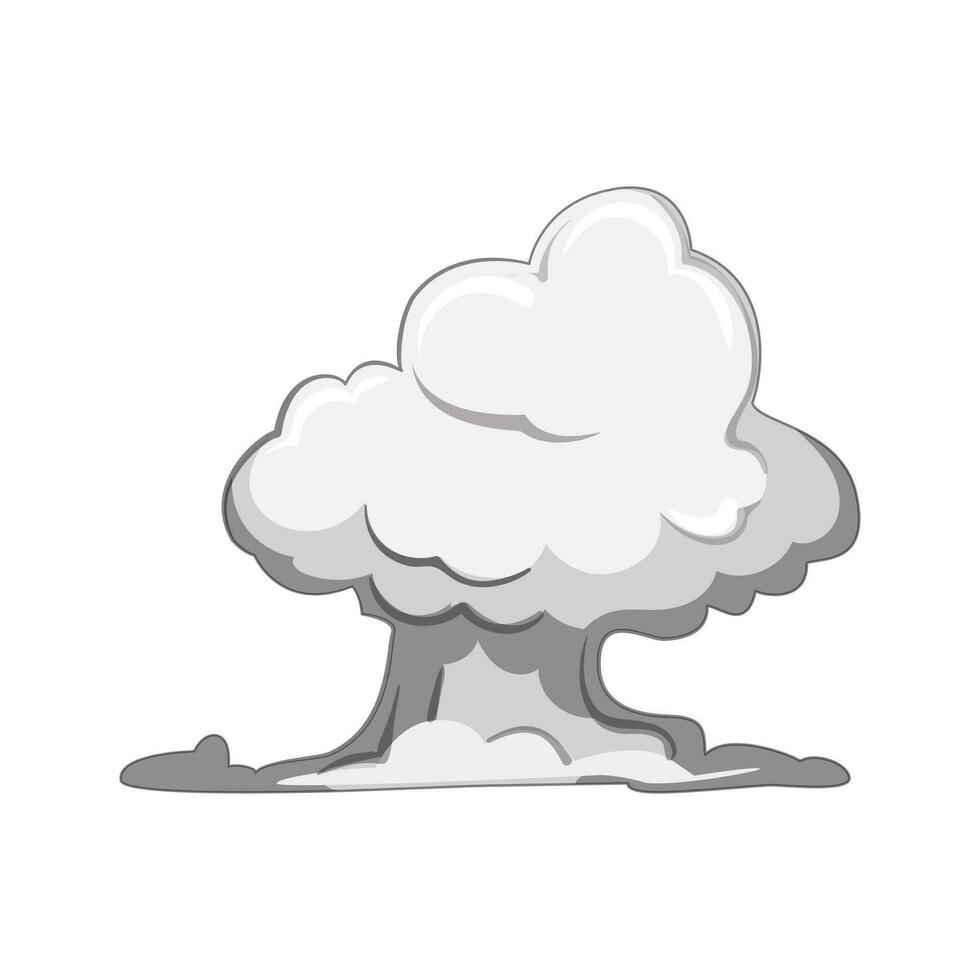 gas smoke cloud cartoon vector illustration