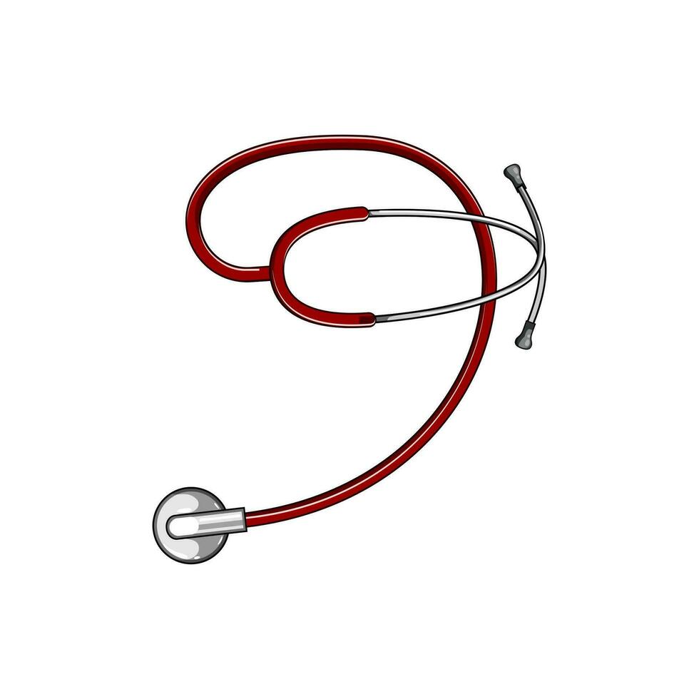 instrument stethoscope cartoon vector illustration