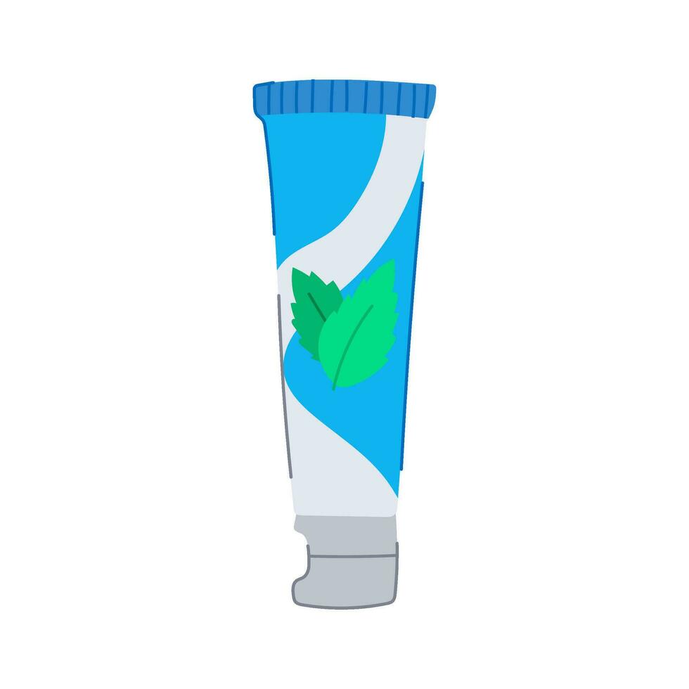 brush toothpaste cartoon vector illustration