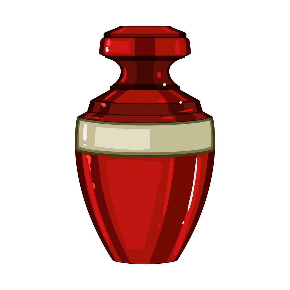 dead urn ashes cartoon vector illustration