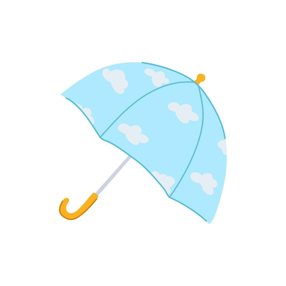 lluvia paraguas dibujos animados vector ilustración