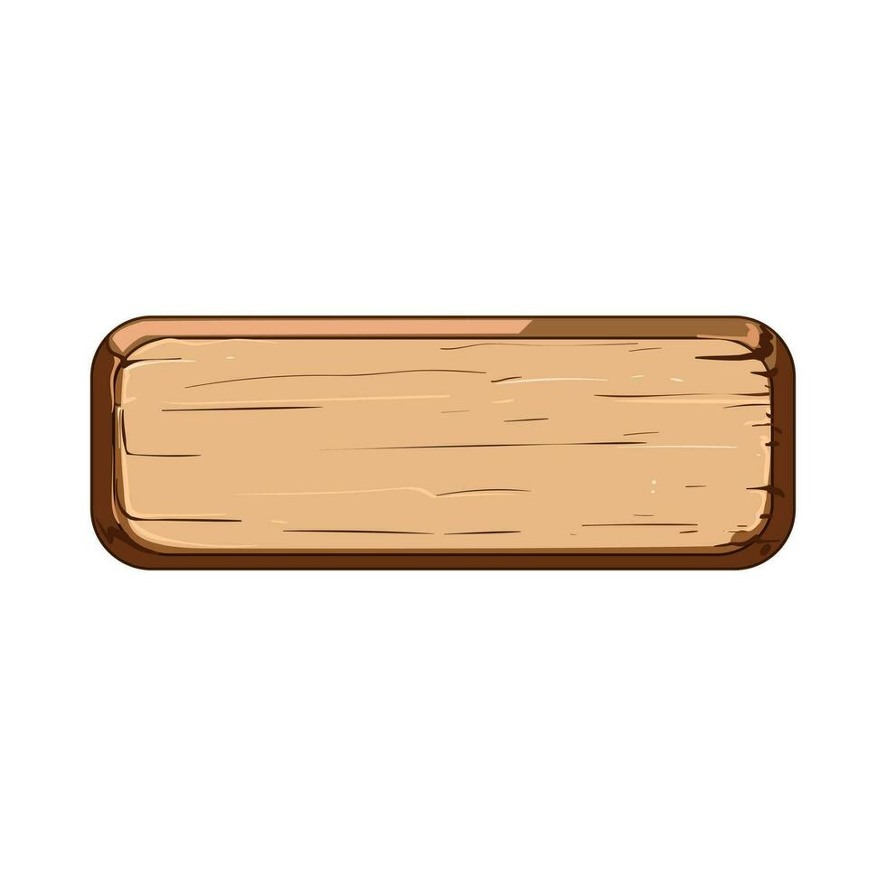 texture wooden button cartoon vector illustration