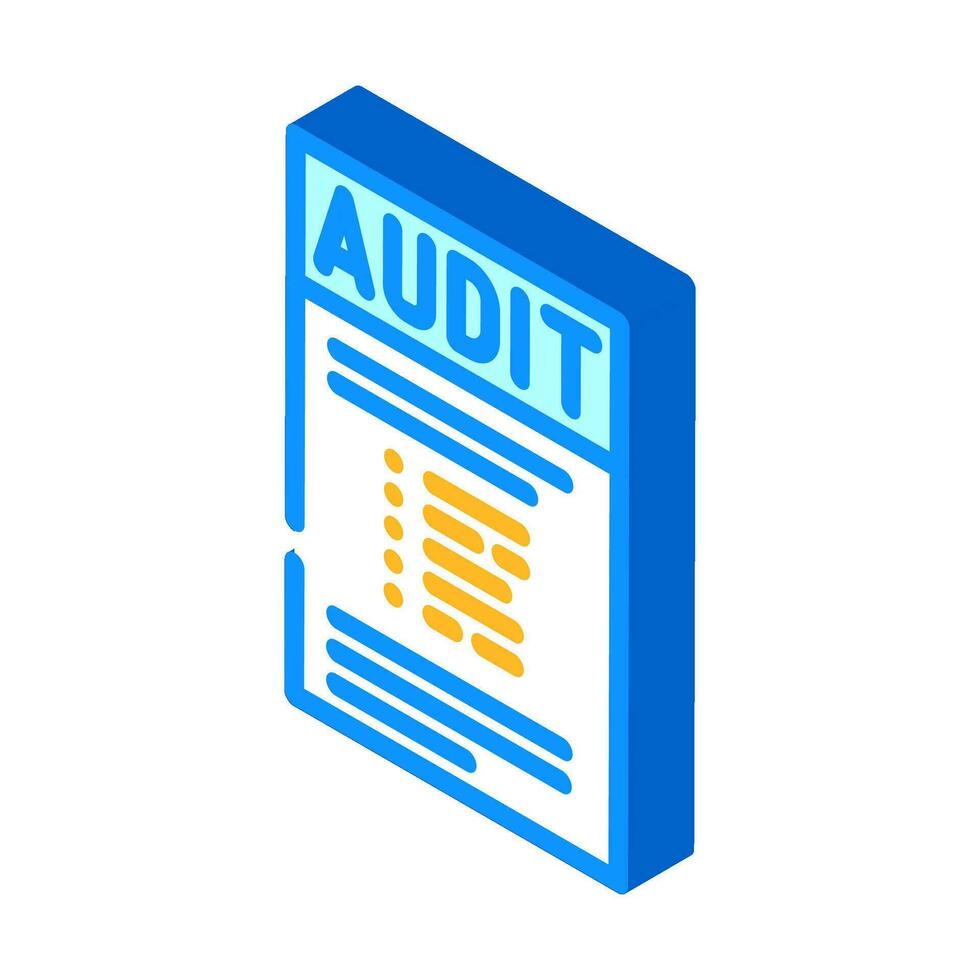 audit checklist isometric icon vector illustration