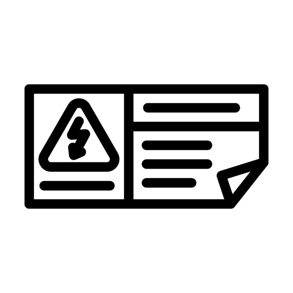 label electricity line icon vector illustration
