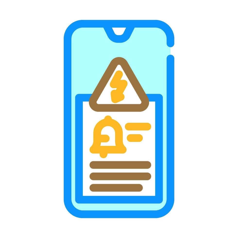 alert electricity color icon vector illustration