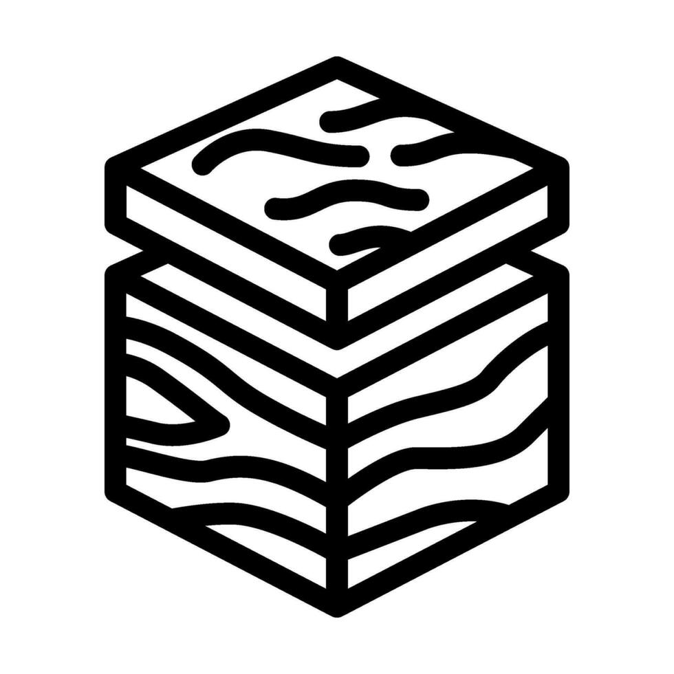 geological modeling line icon vector illustration