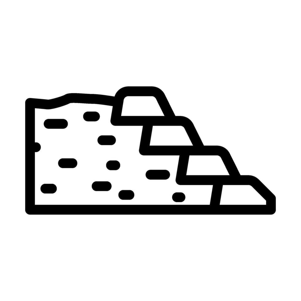 tailings management line icon vector illustration
