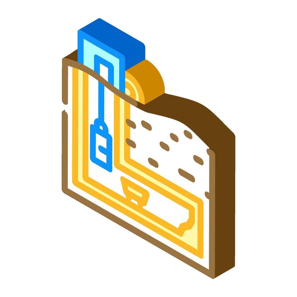 mine shaft isometric icon vector illustration