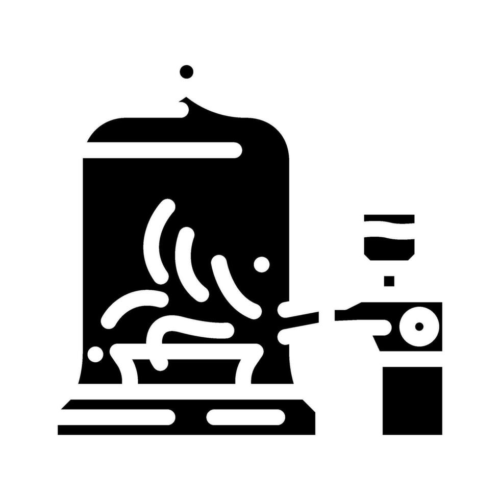 smoker bacon glyph icon vector illustration
