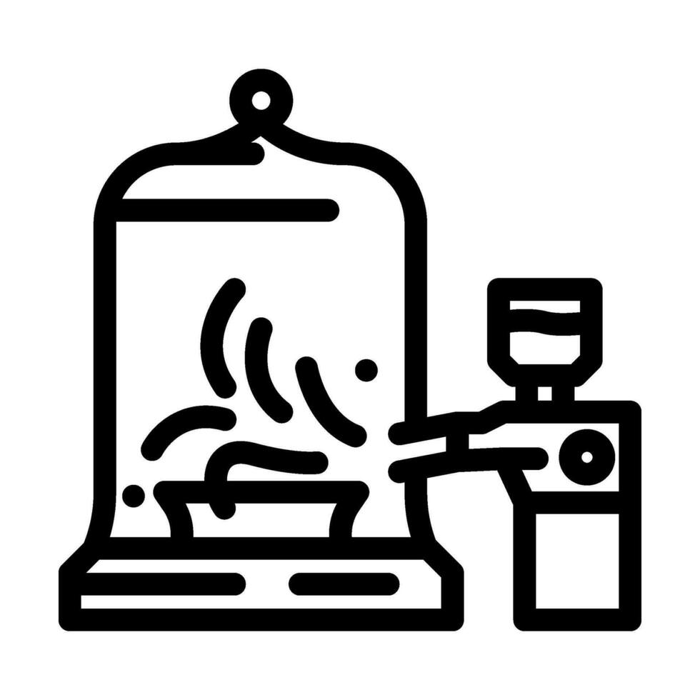 smoker bacon line icon vector illustration