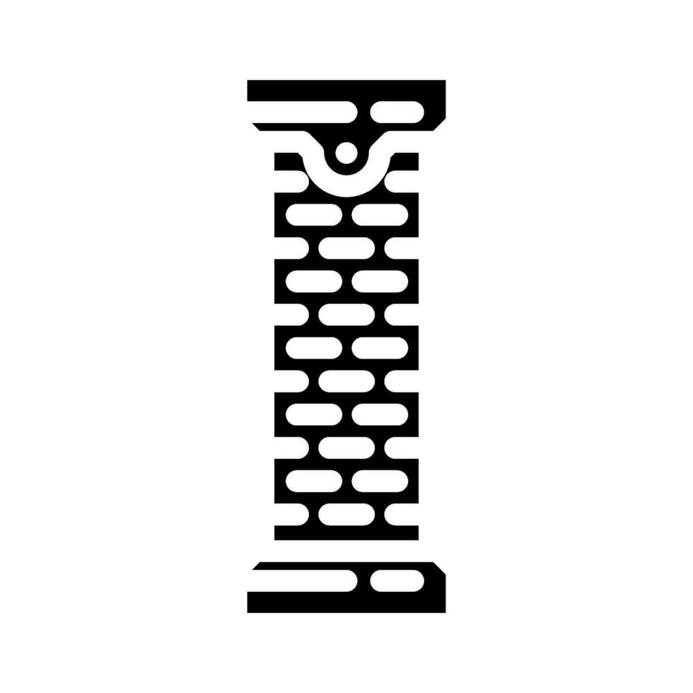 tube smoker glyph icon vector illustration