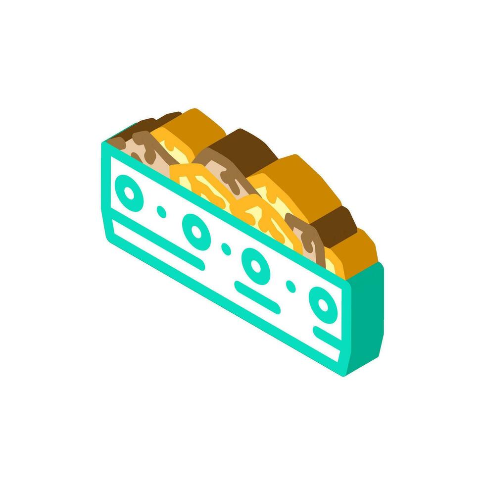 chips smoker isometric icon vector illustration