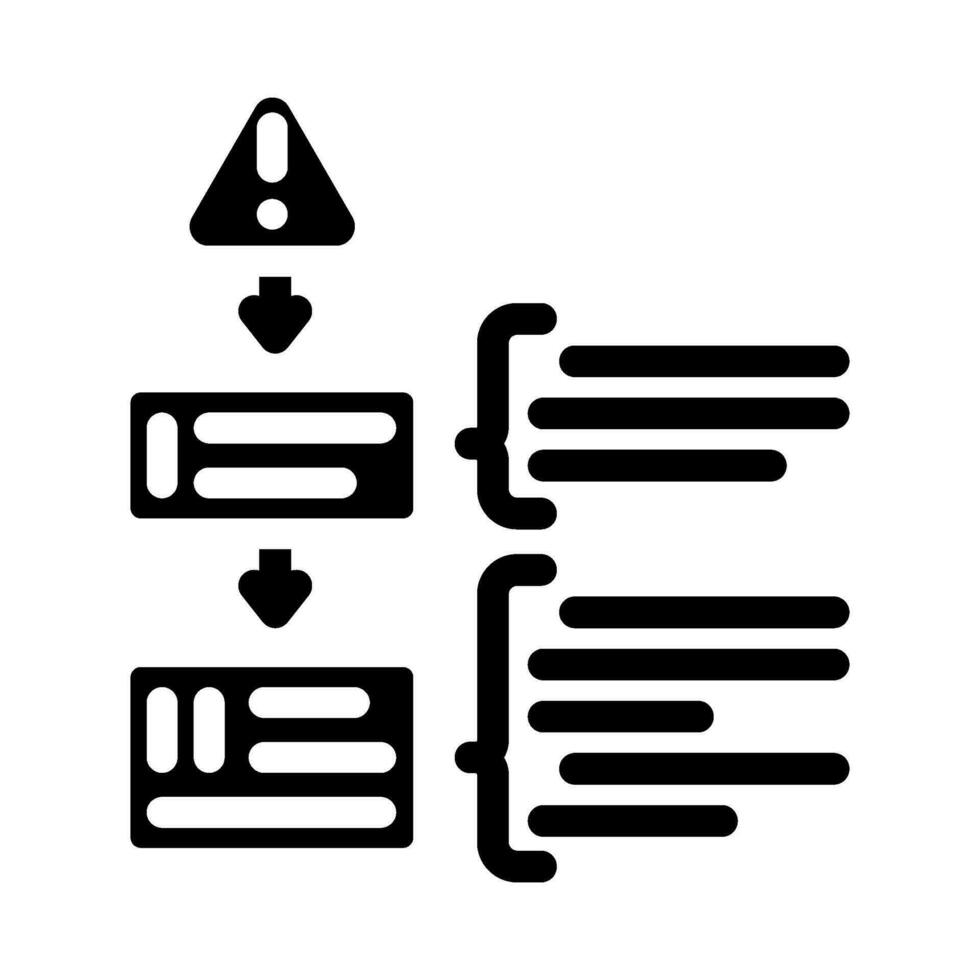 strategies risk glyph icon vector illustration