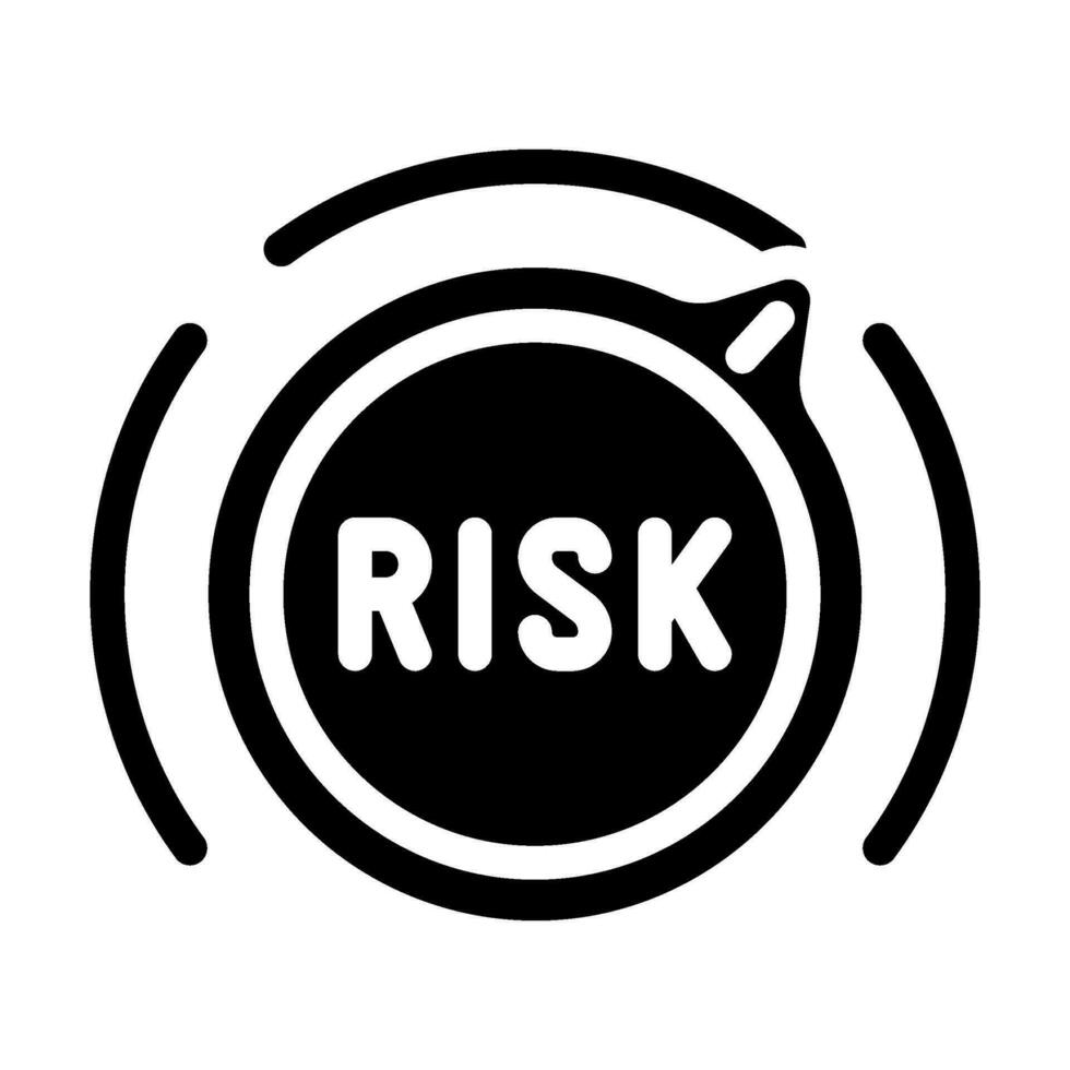 controls risk glyph icon vector illustration