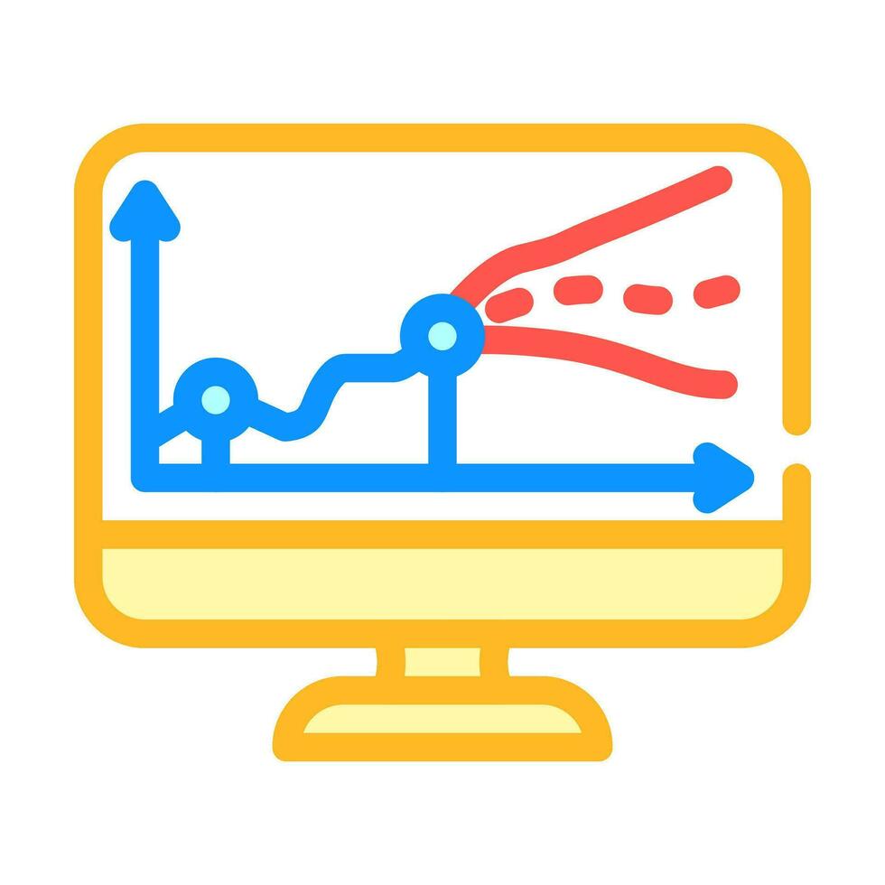 modeling risk color icon vector illustration