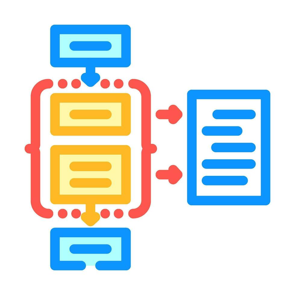 assessment framework risk color icon vector illustration