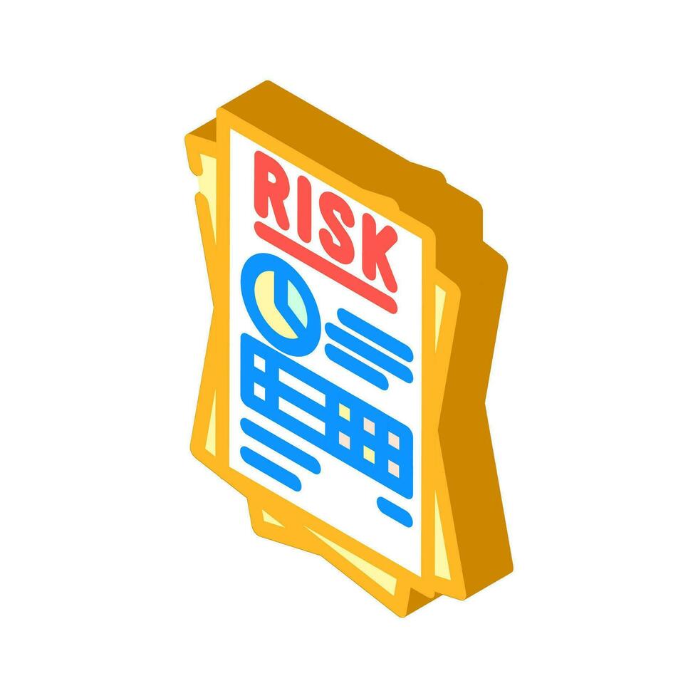 reporting risk isometric icon vector illustration