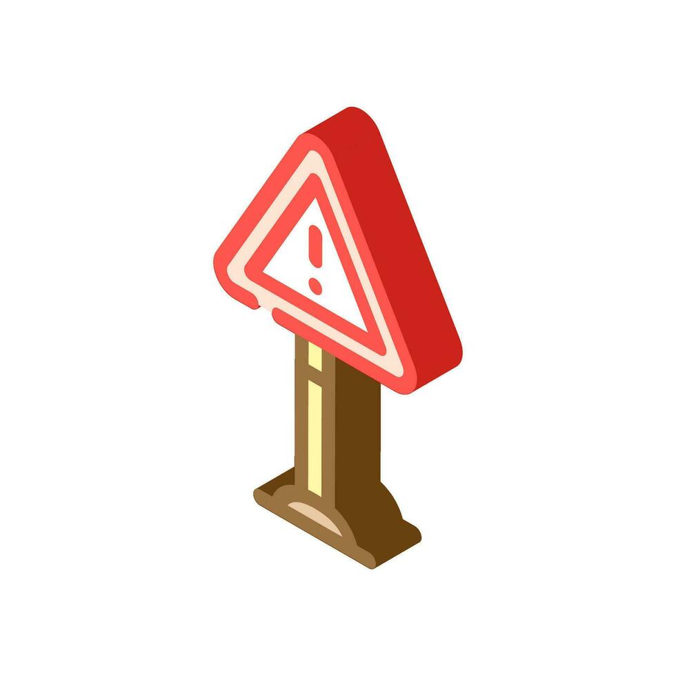 alert risk isometric icon vector illustration