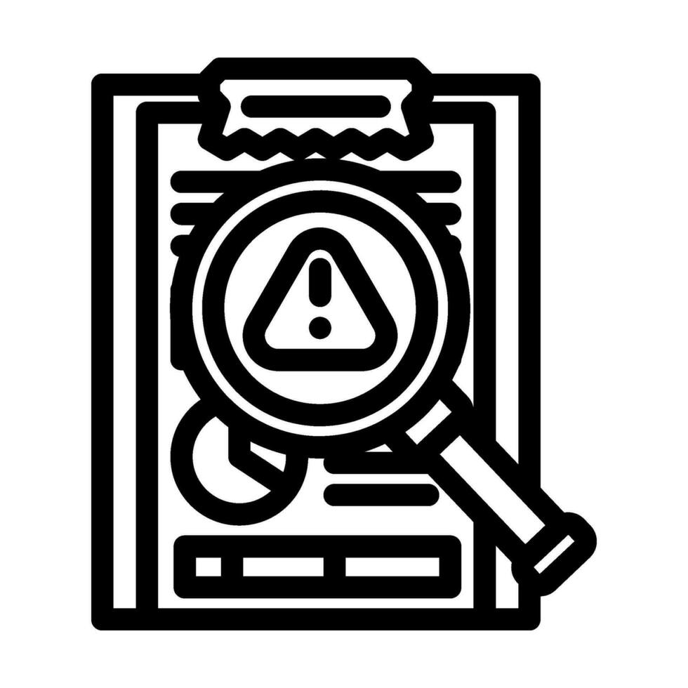 identification risk line icon vector illustration