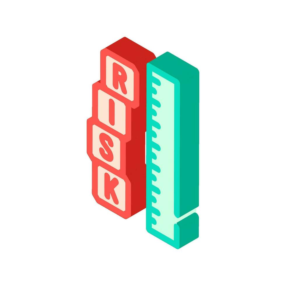 analysis risk isometric icon vector illustration
