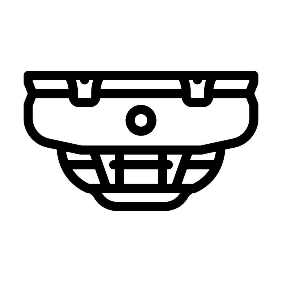 smart smoke detector home line icon vector illustration