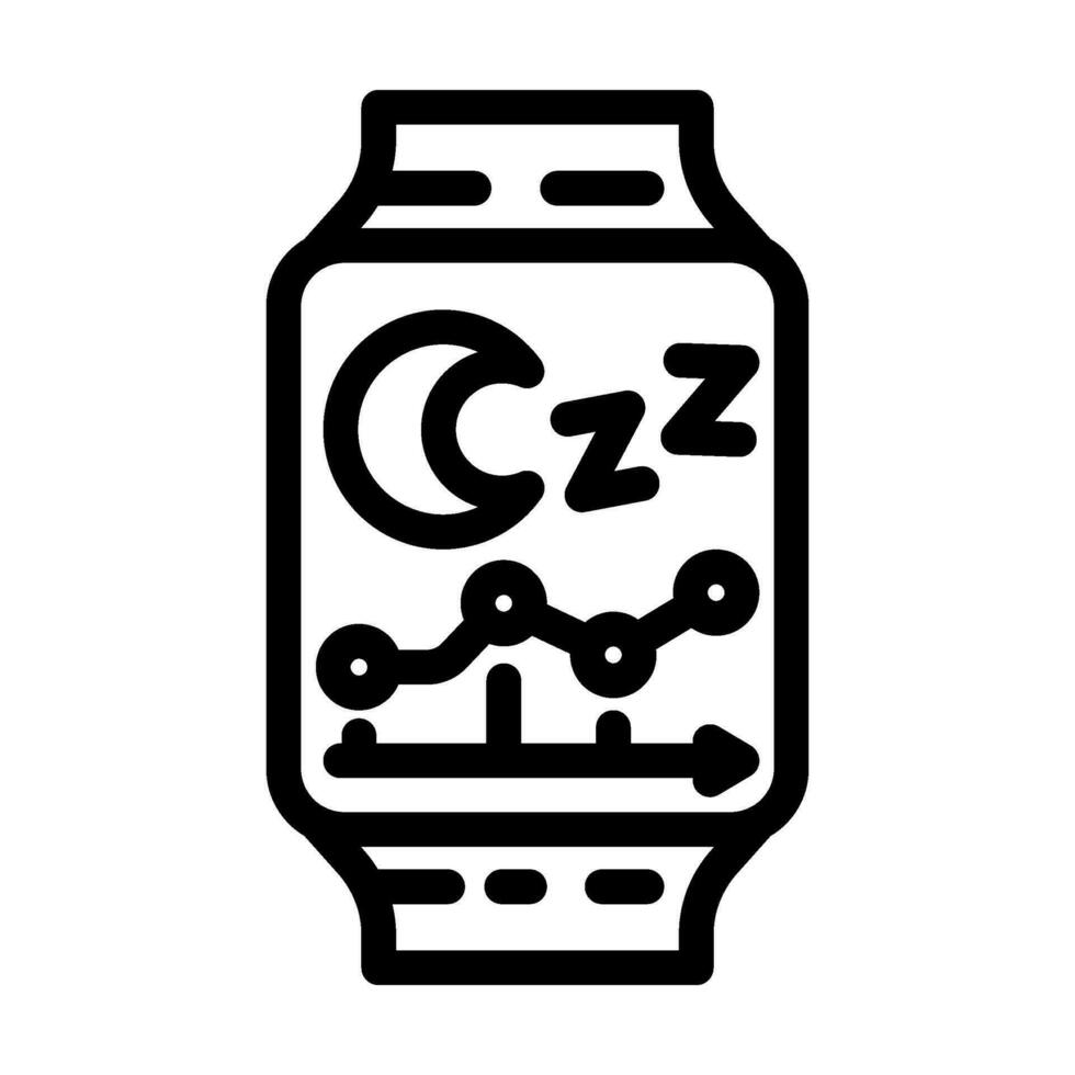 smart sleep tracker home line icon vector illustration