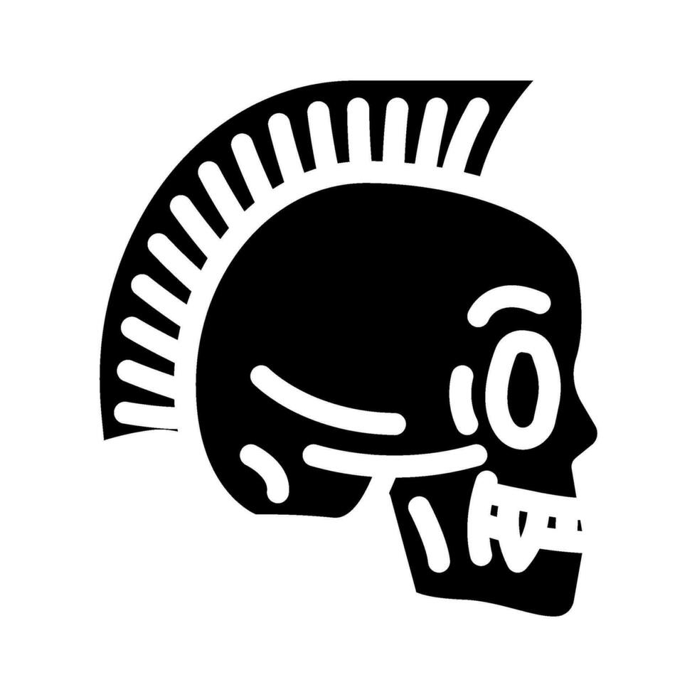 cráneo Arte tatuaje Clásico glifo icono vector ilustración
