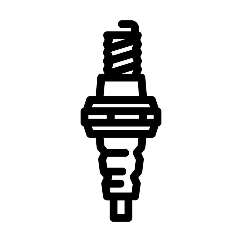 spark plug car mechanic line icon vector illustration