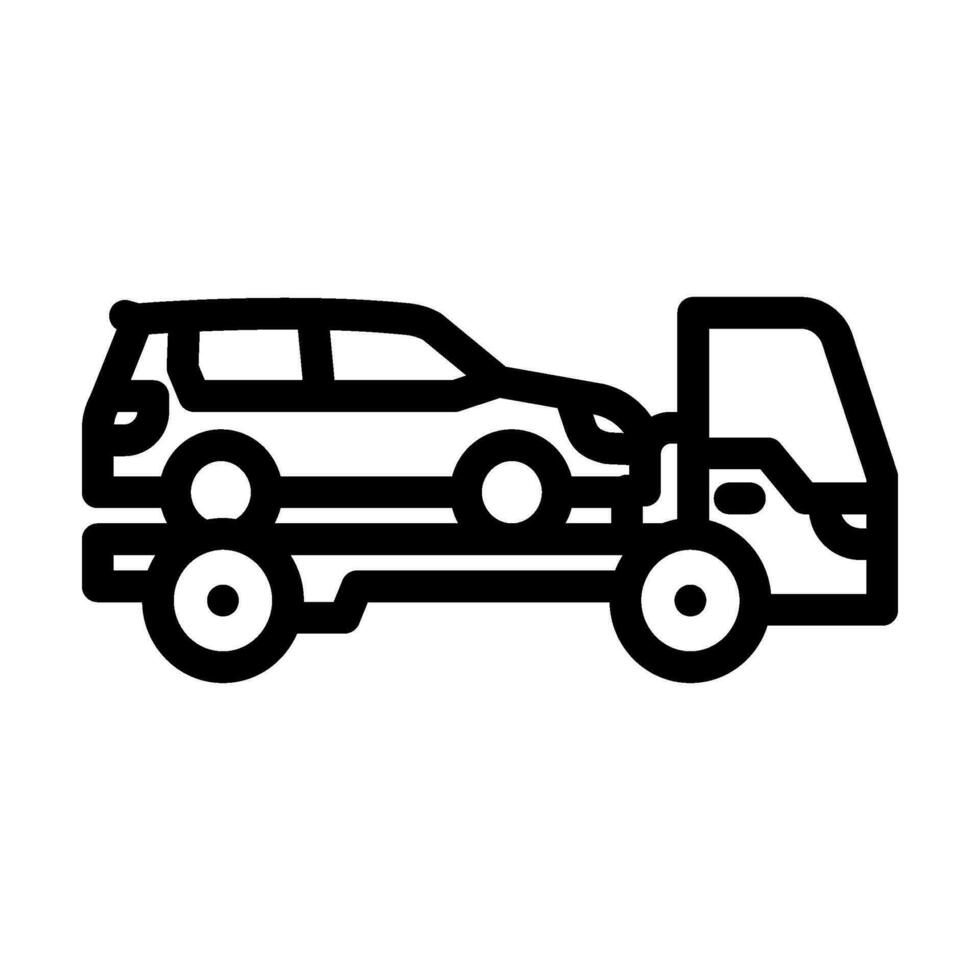 towing service car mechanic line icon vector illustration