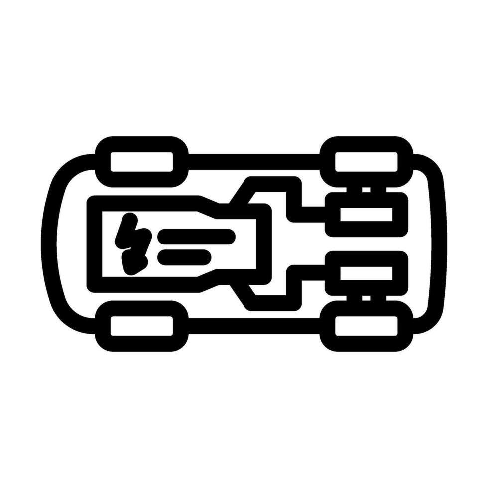 energía transferir eléctrico línea icono vector ilustración